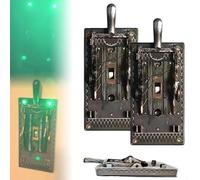 Terror-Switch Light Switch Lever, Spooky Halloween Light Switches Lever with Sound, Retro Goth Lights Switches Cover Plate with Flip Handle and Green Lights