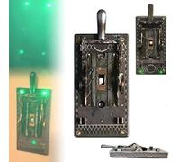 Terror-Switch Light Switch Lever, Spooky Halloween Light Switches Lever with Sound, Retro Goth Lights Switches Cover Plate with Flip Handle and Green Lights
