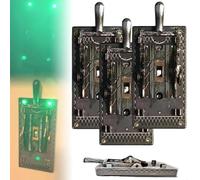 Terror-Switch Light Switch Lever, Spooky Halloween Light Switches Lever with Sound, Retro Goth Lights Switches Cover Plate with Flip Handle and Green Lights
