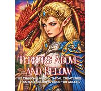 Terrors Above and Below: A Fantasy Coloring Book for Adults with 120 Epic Illustrations of Dragons and Mythical Creatures of Land and Sea for Relaxation (Fantasy Adult Coloring Book Series)