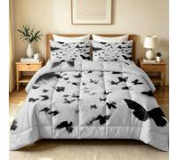 TerroVee Butterflies Coverless Duvet, King Size Duvet 10.5 TOG | Butterfly Moth King Size Quilt All Season, Lightweight Breathable Soft Machine Washable Bedding with 2 Pillowcases