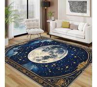 TerroVee Celestial Rug - Moon Starry Night Royal Opulent Small Rugs for Bedroom 40x60, Fantasy Luxury Floor Mat Soft Washable Non Slip Indoor Mats, Celestial Home Decor