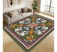 TerroVee Lion Rug - Oriental Traditional Small Rugs for Bedroom 60x90, Ethnic Classic Floor Mat Soft Washable Non Slip Indoor Mats, Lion Room Decor