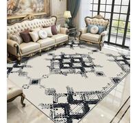 TerroVee Moroccan Geometric Rug - Aztec Tribal Small Rugs for Bedroom 50x80, Abstract Geometry Floor Mat Soft Washable Non Slip Indoor Mats, Moroccan Geometric Home Decor