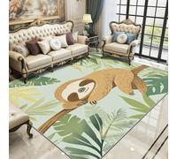 TerroVee Sloth Rug - Cute Cartoon Animal Small Rugs for Bedroom 40x60, Kids Floor Mat Soft Washable Non Slip Indoor Mats, Sloth Home Decor