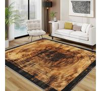 TerroVee Wood Effect Rug - Tree Stump Texture Small Rugs for Bedroom 40x60, Rustic Cabin Nature Floor Mat Soft Washable Non Slip Indoor Mats, Wood Effect Home Decor