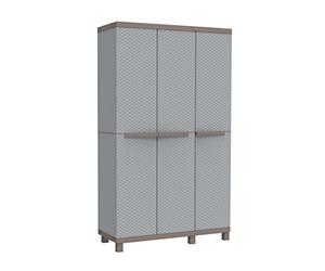 Terry, C-Rattan 102a, 3 Door Multifunction Cabinet with 2 Separate Compartments - 102x39x170 cm