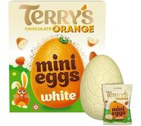 Terry Chocolate Orange White Easter Egg & White Mini Eggs 200g, Large White Chocolate Orange Easter Egg, Egg Hunt, Easter Chocolate