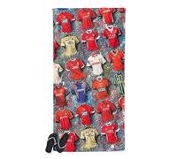 Terry Kneeshaw Art Aberdeen Football Shirts Collection Beach Towel, 160 x 80 cm, Extra Large, 100% Cotton