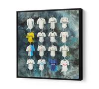 Terry Kneeshaw Art Canvas Print, Home Wall Art, 50.8 x 50.8 cm, Framed, Football Theme, Tottenham Hotspur FC Shirts Collection, Decorative Display