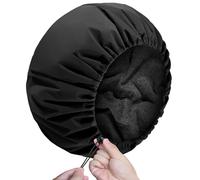 Terry Lined Shower Cap for Braids, Extra Large Cap with Adjustable Drawstring, Waterproof EVA Outer Layer, Quick Absorbent Fiber Lining, Suitable for Long Hair