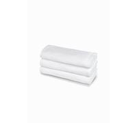 Terry Towel Set 100% Cotton, 3 Guests/Bidet, Pack of 3, 40 x 60 cm, 450 g/m², Double Twisted, Ideal for B&B and Hotel, Resistant to Frequent Washes, White, Comfort Line