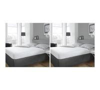 Terry Towelling Mattress Protector 4ft 25cm Deep - Ultra Soft, Breathable, Waterproof Mattress Prorector Single - Anti Allergy Mattress Cover 4ft Bed ( 190 x 122 x 25 Cm) (Pack of 2)