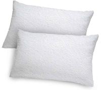 Terry Towelling Pillow Protector 2 Pack Waterproof Anti-Allergy Breathable Anti-Dustmite Pillow Covers