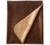 Terry Town DP1718-BROWN-1 Rustic Ranch Throw w/Bonded Beige Mink, Brown