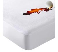 Terry Waterproof Fitted Sheet Anti Allergy, Breathable 30cm Depth Fitted Terry Towel Mattress Protector Topper Cover Bed Sheets (Single)