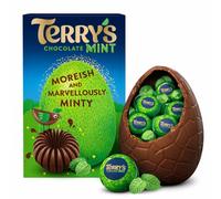Terry's Chocolate Mint Exploding Candy Extra Large Easter Egg with Real Mint & Popping Candy Fun Easter Perfect For Easter Egg Hunt Great Gift For Kids & Adults School Offices