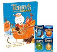 Terrys Chocolate Orange Advent Calendar 2025 - Milk Chocolate Xmas Countdown Calendar 106g + 4 x 145g Chocolates - Gifts for Christmas Stocking Filler Treat (4 Mix Flavor + Advent)