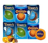 Terry's Chocolate Orange Bundle -2 Mint,2 Oranges & 2 Milk Orange Chocolate Hamper & Card for Terrys Chocolate Lovers Sweets Gift Box for Last Minute Gifts for Women Men Mom Dad Gifts Birthday