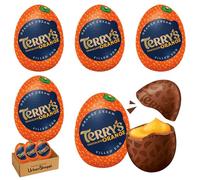 Terry's Chocolate Orange Cream Filled Egg, Milk Chocolate with Orange Oil, 34g, Terry Easter Ornage Chocolate Filled Egg Bundle by UrbanShoppi (5x Orange Egg)