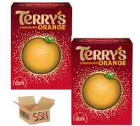 Terry's Chocolate Orange Dark Ball 145g, Dark chocolate flavoured with real orange oil By SSN Spark Systems Network (Pack of 2)