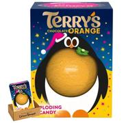 Terry's Chocolate Orange Exploding Candy Ball, Milk Chocolate with Real Orange Oil, Popping Candy Pieces, 147g, Suitable for Vegetarians, Bundle by UrbanShoppi (Pack of 1)