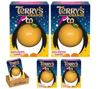 Terry's Chocolate Orange Exploding Candy Ball, Milk Chocolate with Real Orange Oil, Popping Candy Pieces, 147g, Suitable for Vegetarians, Bundle by UrbanShoppi (Pack of 4)