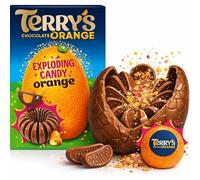 Terry's Chocolate Orange Exploding Candy Extra Large Easter Egg with Real Orange Oil & Popping Candy Fun Easter Perfect For Easter Egg Hunt Great Gift For Kids & Adults School Offices