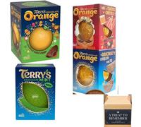 Terry's Chocolate Orange Hamper - 1x Dark & 1x Crushed mini egg & 1x Milk & 1x Mint Milk Chocolate Assortment | Bulk Buy for Chocolate Lovers Stocking Filler Gift Box