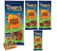Terry's Chocolate Orange Milk Chocolate Mini Egg Bar, 90g, with Real Orange Oil, Milk Mhocolate Flavoured with Rreal Orange Oil with Mini Egg Inclusions Bundle By UrbanShoppi (6x Bars)