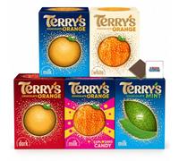 Terrys Chocolate Orange & Mint Variety Gift Bundle - 5 Flavours - Milk, White, Dark, Exploding Candy & Mint - 5 Chocolate Balls - 727g Total Boxed Treatz