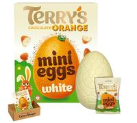 Terry's Chocolate Orange White Easter Egg & White Mini Eggs, 230g, White Chocolate with Real Orange Oil, A Smooth, Creamy Hollow White Orange Chocolate Egg, Bundle by UrbanShoppi (Pack of 1)