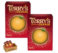 Terry's Dark Chocolate Orange, Made with Real Orange Oil, Christmas Dark Orange Chocolate 145g, Unsquare Gift Treat, Bundle by UrbanShoppi (Pack of 2)