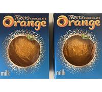Terry's Milk Chocolate Orange 157g (Pack of 2) Terrys Chocolate Bundle Christmas Kids Stocking Filler Gift Iconic Chocolate Treat Hamper Xmas Party Teatime Zesty Orange Versatile Snack