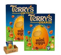 Terry's Milk Chocolate Orange Mini Eggs Easter Egg, 200g, Hollow Egg with Crispy Shell Mini Eggs, Made with Real Orange Oil, Terry's Orange Mini Easter Egg, Bundle By UrbanShoppi (Pack of 2)