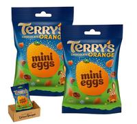 Terry's Mini Eggs Orange Milk Chocolate with Crispy Shell, 70g Pouch, Terry Orange Easter Mini Eggs, Terry's Mini Easter Eggs, Bundle by UrbanShoppi (2x Mini Eggs Pouch)