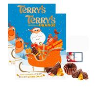 Terry's Orange Advent Calendar 106g with Xmas Gift Tag - Orange Flavored Chocolate for a Festive Countdown with a big orange chocolate segment on xmas eve 2pk