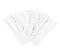 TERSE White Women's Non-Slip Elastic Sweat Hairbands - Soft Fabric Thin Hair Wraps for Short Hair, Workout, Yoga, Running, Sports, Girls