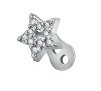 [Tertioi] Hypoallergenic Dermal Anchor Top and Base Elegant Body Piercing Accessories Zirconia Labret Lip Cheek Jewelry Crystal Dermal Piercing Jewelry