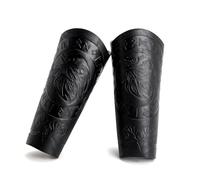 Tertioi Men's Wristband Lock Leather Wristband Adjustable Wrap Guard Medieval Costume Accent History Reproduction Supply