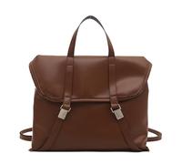 [Tertioi] Modern Women's Shoulder Crossbody Bag PU Leather School Casual Backpack for Daily Use and Various Occasions Travel Shoulder, Braun