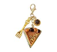 Tertioi Unique Miniature Cake Coffee Phone Lanyard Charm Resin Food Toy Keychain Bag Pendant Accessory Bags Decors for Simulated Food Phone Charm Keychain