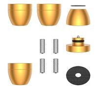 Tertullus 4 Sets Aluminum Subwoofer Speaker Feet Gold With Shock-Absorbing Beads,30×33mm Hifi Turntable Adjustable Feet For Hifi Devices Amplifier Turntable Dac Recorder Cd
