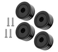 Tertullus 4 Sets Speaker Isolation Feet Aluminum Speaker Feet With Screws,Shockproof Stand Pad For Hifi Devices Amplifier Turntable Dac Recorder Cd (Black, 40mm×20mm)