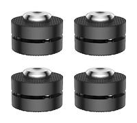 Tertullus 4 Sets Speaker Isolation Turntable Feet, Stainless Steels+Aluminum Hifi Shock Absorb Subwoofer Speaker Stand For Hifi Devices Amplifier Turntable Dac Recorder Cd (A00-Black)