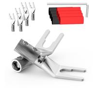 Tertullus 8 Pcs HiFi Speaker Spade Connectors Pure Copper Rhodium Plated Audio Terminal Connectors U Fork Y Plugs For Wire size up to 4.5mm