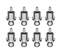 Tertullus 8 Pcs RCA Dust Caps - Rhodium Plated Noise Stopper RCA Cap Protector