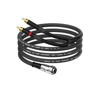 Tertullus Naim 4 Pin Din to 2 x RCA Phono Plugs Stereo Cable Twist Lock Pure OFC (4 Pin Din To RCA, 1M)