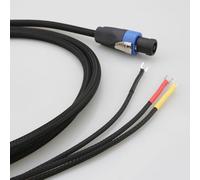 Tertullus Professional Speakon to 3-Spade Speaker Cable 8mm OFC Silver Plated Wire for PA Systems, Subwoofer, Guitar Amp, and Studio Monitor Audio Connection