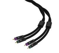 Tertullus RCA Audio Cables OFC Silver Plated Stereo Audio Interconnect Cable with Silver Plated Shielded Braid RCA Male to Male (3.28ft/1M, Black)